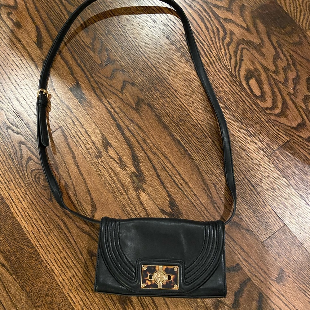 Tory Burch Black Leather Crossbody Purse